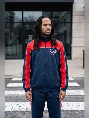 Houston Texans NFL Team Apparel Jacket XXL Navy/Red 100% Polyester NWT